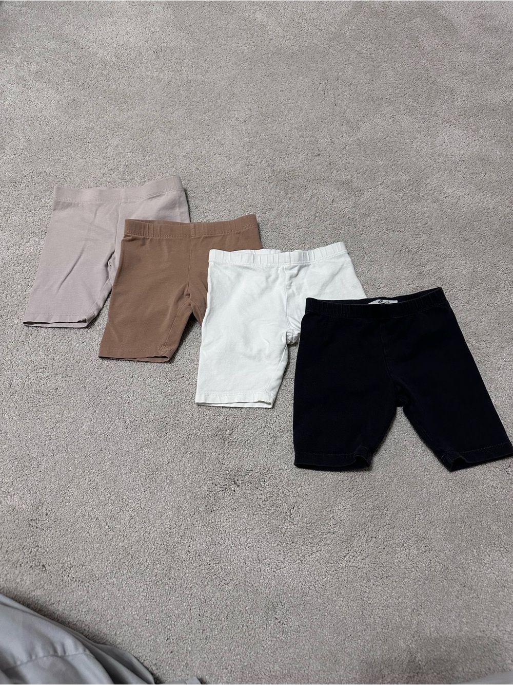 H&M Ribbed Bike Shorts Set - Pink, Brown, White, Black
